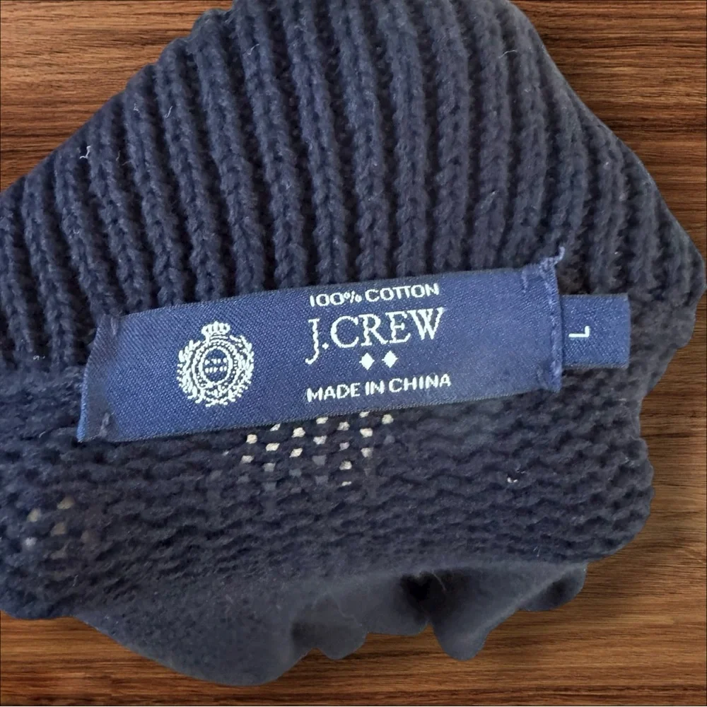 J. Crew‎ Shawl Cardigan Navy Blue Men’s Large Button Up Preppy
